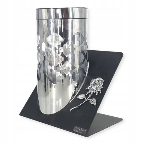 SOLARNY ZNICZ LED NAGROBNY SREBRNY WYTRZYMAŁY WIECZNA LAMPKA PARIS 23CM na Arena.pl