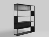 Regał HYLLER SIDE METAL 150x180 - czarny, meble skandynawskie