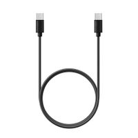 Kabel Typ C do Typ C PD QC 3A 60W C296 (długa końcówka 8mm) 1 m czarny