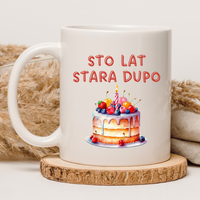 CHAMSKI KUBEK BEZ CENZURY | ŚMIESZNY PREZENT | DO PRACY BIURA DOMU | 330 ml