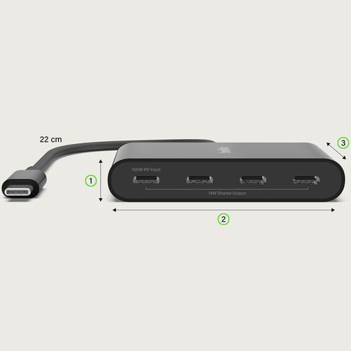 Stacja, hub USB-C do laptopa Belkin AVC018, USB-C 3.2 gen2 na 4 porty USB-C na Arena.pl