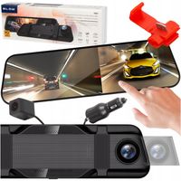 WIDEO REJESTRATOR LUSTERKO 10" SAMOCHODOWY KAMERA COFANIA FULL HD PRZÓD TYŁ