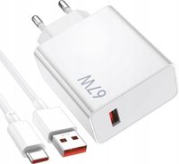 SZYBKA ŁADOWARKA SIECIOWA MOCNA 67W DLA XIAOMI KABEL USB-C 1M