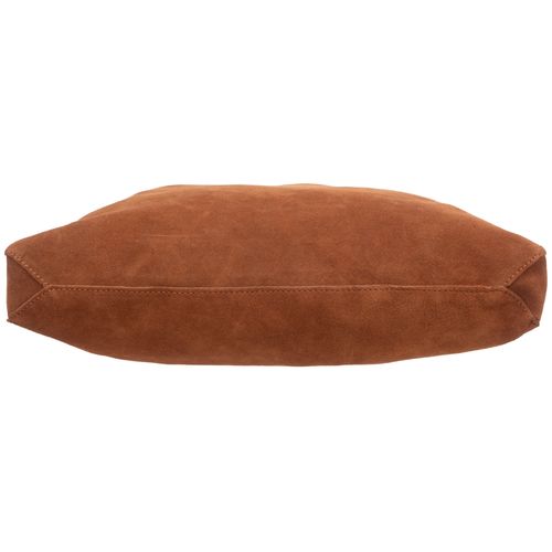 VERA PELLE torebka zamszowa shopper z paskiem na ramię V676 c.bordowa na Arena.pl