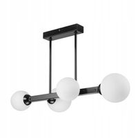 LAMPA WISZĄCA ZWIS LAMKUR ASTRO 45061 KULE SZKLANY KLOSZ BIAŁA/CZARNA