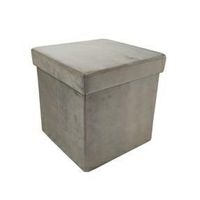 Pufa kwadratowa tapicerowana ze schowkiem PERFECT 30x30x30 cm toupe