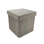 Pufa kwadratowa tapicerowana ze schowkiem PERFECT 30x30x30 cm toupe