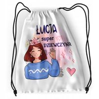 Plecak Sportowy Szkolny Dla Łucji Córki Dziecka Z Nadrukiem Ze Zdjęciem