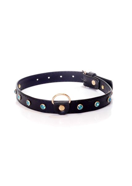 Fetish B - Series Collar - 2 cm turquoise crystal zdjęcie 1