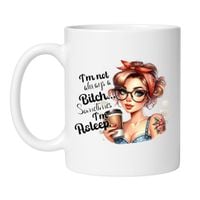 KUBEK "I'M NOT ALWAYS BITCH. SOMETIMES I'M ASLEEP" Wzór - Klasyczny Biały 330 ml