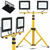 2x NAŚWIETLACZ LED 50W HALOGEN LAMPA 100W + STATYW BUDOWLANY 2M