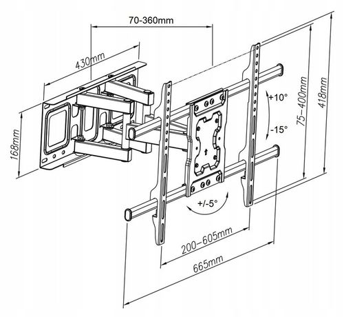 EXTRA MOCNY Uchwyt do Telewizora Wieszak TV 32-85 cal Uniwersalny TEST 60kg na Arena.pl