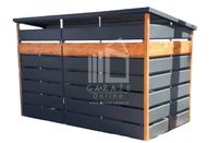 Wiata śmietnikowa spad tył 2x1,5 antracyt + drewnopodobny ID418