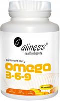 OMEGA 3-6-9 ALINESS 270/225/50mg Kwasy EPA DHA PAMIĘĆ Serce WZROK 90 kaps.