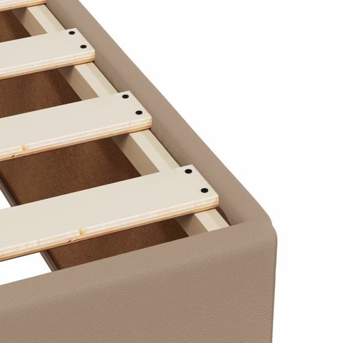 Łóżko kontynentalne z materacem, cappuccino, ekoskóra 80x200 cm na Arena.pl