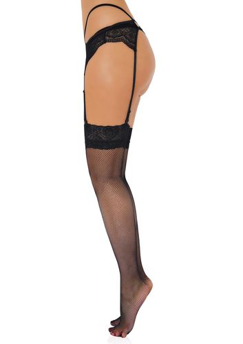 net stockings with lace top black na Arena.pl
