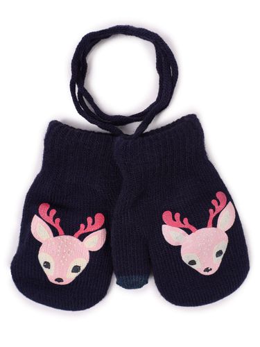 Rękawiczki dziewczęce jednopalczaste ze sznurkiem dotykowe 16 cm YOCLUB na Arena.pl