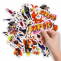 NAKLEJKI ETYKIETY NA ZESZYT NALEPKA Z POSTACIAMI ANIME NARUTO WZORY 10SZT
