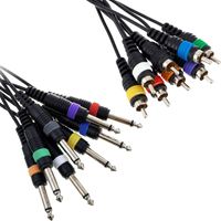 Kabel wieloparowy multicore audio 8x RCA Cinch Jack 6,3 mm 5 m the sssnake