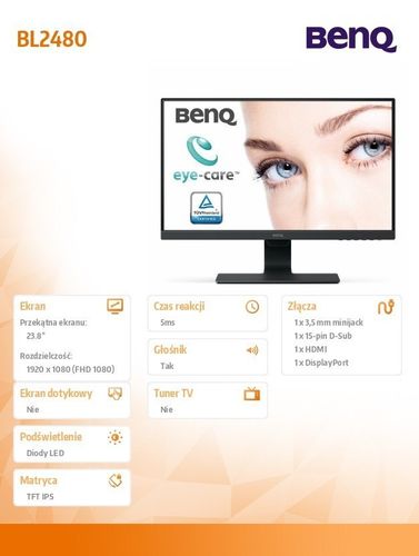 Monitor BL2480 24 cale LED 4ms/1000:1/IPS/HDMI na Arena.pl