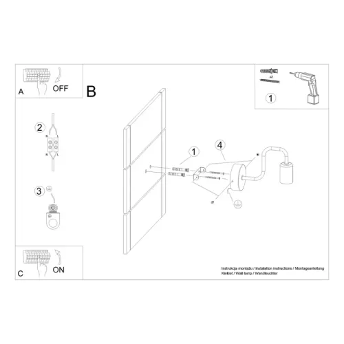 Kinkiet VECTOR czarny na Arena.pl