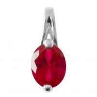 SREBRNY WISIOREK Z RUBINEM SYNTETYCZNYM SREBRO PRÓBY 925