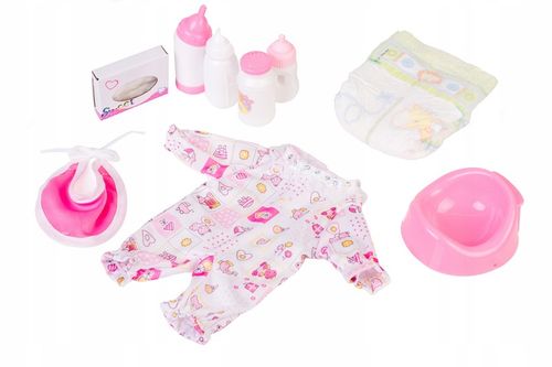 Interaktywna LALKA BOBAS dziewczynka długie włosy AKCESORIA nocnik ubranko na Arena.pl