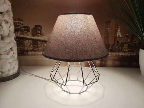 Lampka nocna 1xE27 PATI SILVER/GREY na Arena.pl