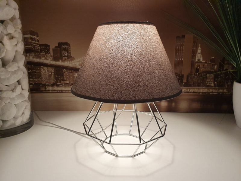 Lampka nocna 1xE27 PATI SILVER/GREY zdjęcie 3