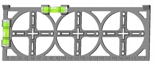 WZORNIK SZABLON DO WYMIAROWANIA OTWORÓW PUSZEK ELEKTRYCZNYCH ZESTAW na Arena.pl