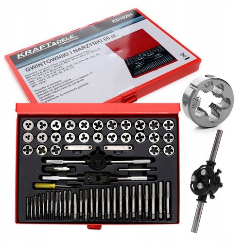 ZESTAW KOMPLET NARZYNEK I GWINTOWNIKÓW KALIBROWNIKI M3-M12 60EL WALIZKA na Arena.pl