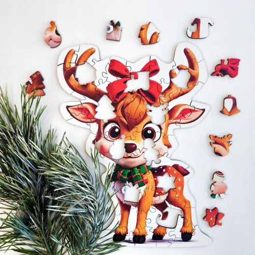 Świąteczne puzzle dla dzieci - Alexander Milliwood Renifer 50 elementów na Arena.pl