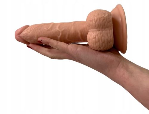 REALISTYCZNE DILDO PENIS NA PRZYSSAWCE, SZTUCZNY CZŁONEK Z JĄDRAMI na Arena.pl