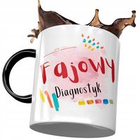 Kubek Czarny Dla Diagnostyka Fajowy Diagnostyk Z Nadrukiem Ze Zdjęciem