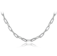 MINET Luksusowy srebrny naszyjnik z cyrkoniami Ag 925/1000 14,10g