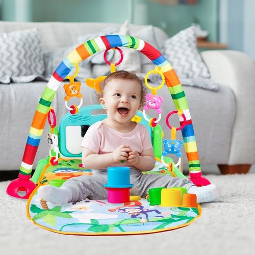 MATA EDUKACYJNA INTERAKTYWNA PIANINKO GRZECHOTKI GRYZAK LUSTERKO DLA DZIECI na Arena.pl