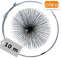 Zestaw komplet do czyszczenia komina od dołu. 10m + szczotka metalowa