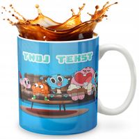 KUBEK 330ml GRAFIKA PREZENT ŚWIĘTA WZÓR - BAJKA GUMBALL + IMIĘ