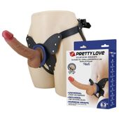 Uprząż Strap-On Z Przyssawką I Realistycznym Dildo 15 Cm Pretty Love Wells
