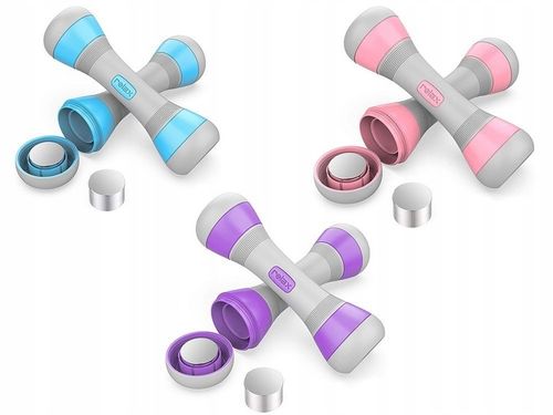 Hantle Ciężarki Regulowane Hantelki Fitness 2x2kg Do Ćwiczeń Dla Kobiet 3w1 na Arena.pl