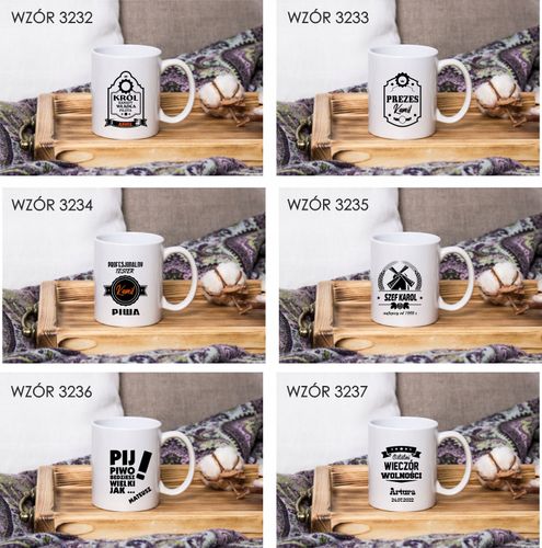 Kubek z nadrukiem DZIEŃ DOBRY KOCHAM CIĘ na Arena.pl