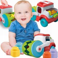 AUTKO WALEC SENSORYCZNY Z KLOCKAMI ZABAWKA DLA DZIECKA PREZENT CLEMENTONI