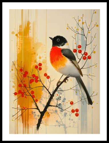 Plakat 40x55cm Jesienny Rudzik na Arena.pl