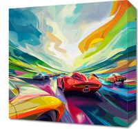 Obraz 40x40cm Wyścig Przy Barwach