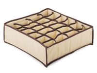 ORGANIZER BIELIZNA SKARPETY SZUFLADY BEŻOWA 24 PRZEGRODY