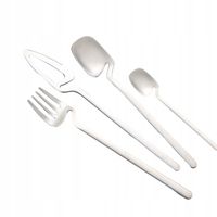 Zestaw SZTUĆCÓW Stal Nierdzewna Nowoczesne 32szt MATOWE Komplet