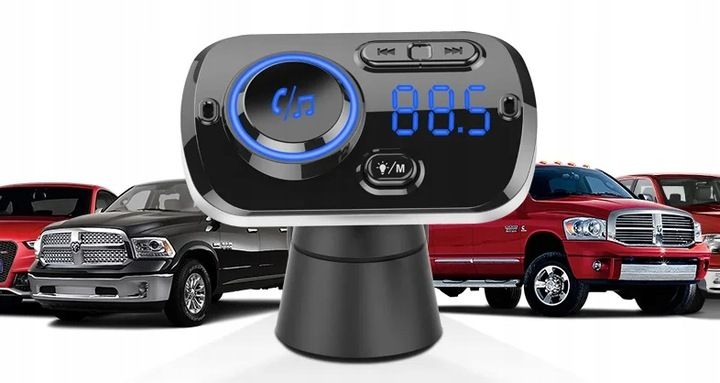 TRANSMITER BLUETOOTH FM SAMOCHODOWY SZYBKA ŁADOWARKA 2x USB AUX zdjęcie 8