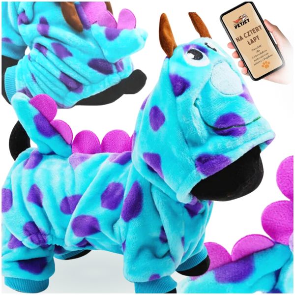 Kostium przebranie dla psa sulley - S zdjęcie 1