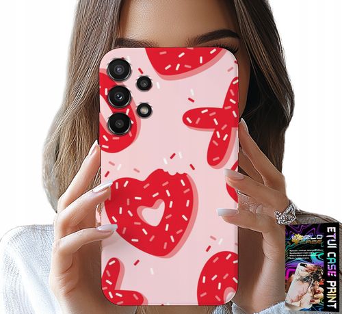 ETUI DO SAMSUNG GALAXY A32 5G - KOBIECE, MODNE WZORY XOXO SERCE + SZKŁO na Arena.pl