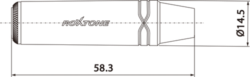 Gniazdo Jack stereo 6.3mm na kabel Roxtone RJ3FPP-NN na Arena.pl